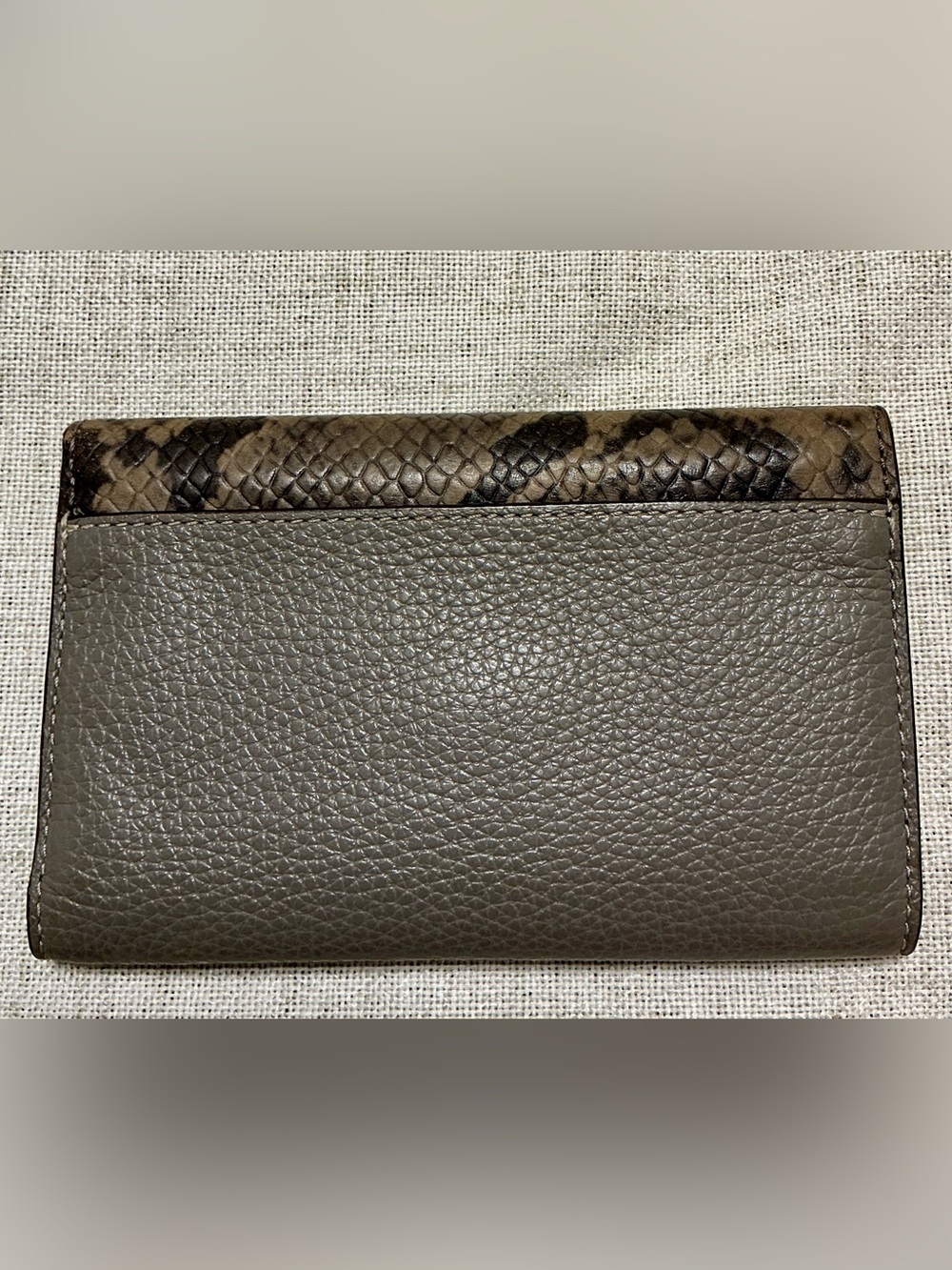 Coach Brown Snake-Print Leather Wallet - Picture 3 of 7